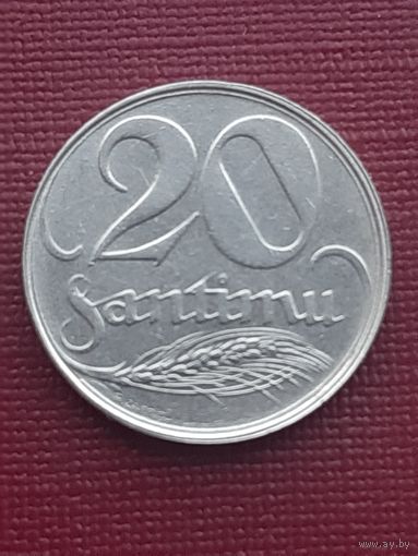 20 сантимов 1922. С 1 рубля