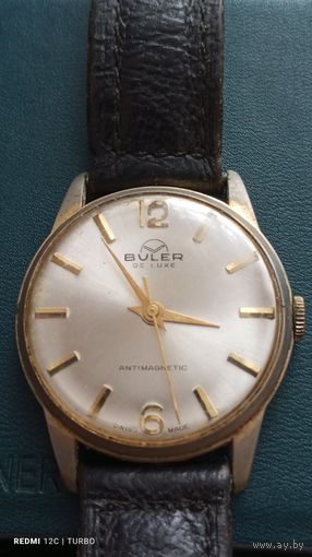 Аукцион с 1 р .Buler de Luxe - часы- Swiss made 1970s