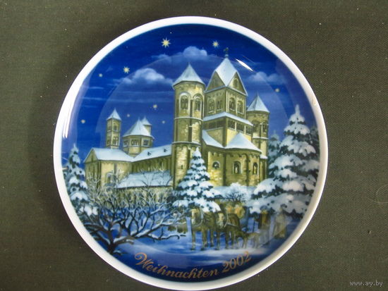 Тарелка настенная Рождество 2002.