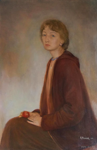 Картина "Девушка в коричневой одежде"