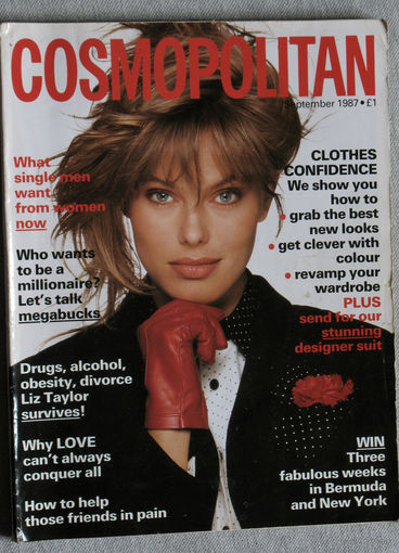 Журнал Cosmopolitan (Космополитен) номер 9 1987