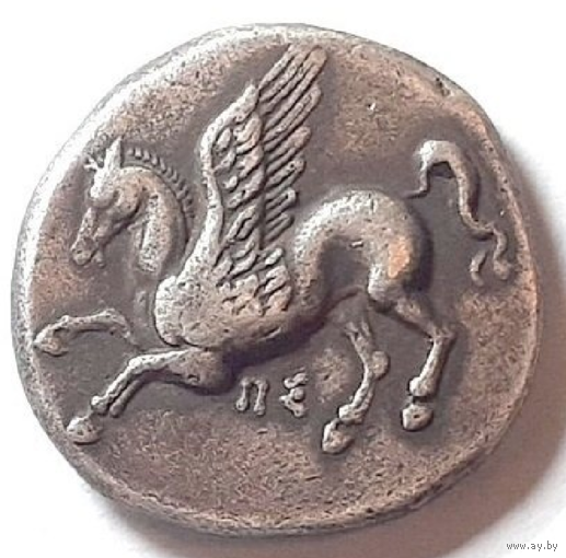 Греция. Коринф  Статер. Греция. Коринфия. 400-350 гг. до н.э. Пегас, Афина. Серебро