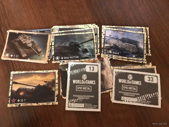Коллекционные наклейки ''World of Tanks'' по машинам