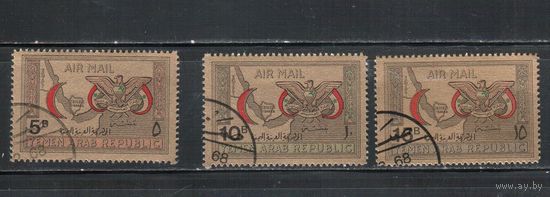 Йемен-1968 (Мих.727-729) гаш. , Герб, Зол.фольга (полная серия)