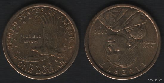 США km310 1 доллар 2000 год (D) Сакагавея (f0