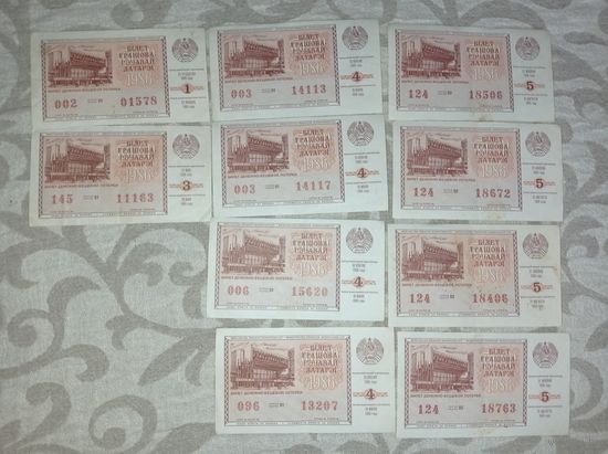 Лотерея 1986 г.  БССР. Лотерейный билет 1986 г.