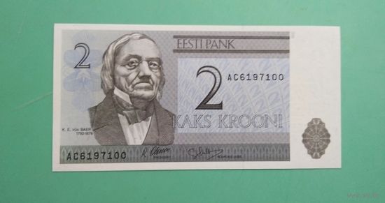 Банкнота 2 кроны Эстония 1992 г.