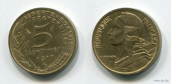 Франция. 5 сантимов (1977, XF)