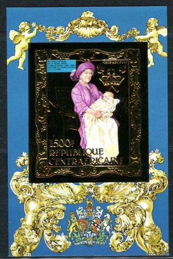 1985 Центральноафриканская Республика 1155/B342b золото 85-летие королевы Елизаветы II 35,00 евро