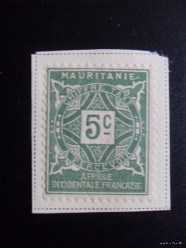 Франция. Французские колонии (Африка. Мавритания) 1914 Mi:MR P9 цифры