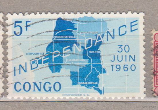 Празднование независимости Карта Конго 1960 год лот 13
