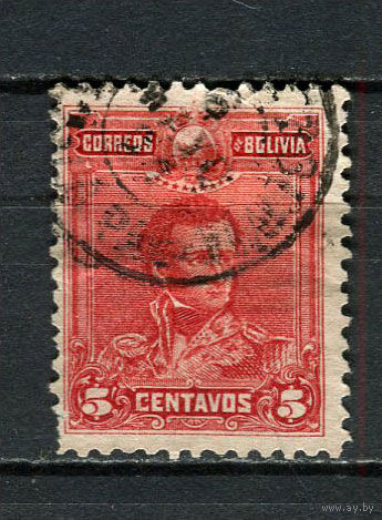 Боливия - 1899/1901 - Генерал Сукре 5С - [Mi.61] - 1 марка. Гашеная.  (Лот 17CN)