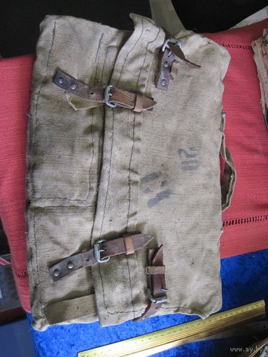 Армейская брезентовая раскладная инструментальная сумка.