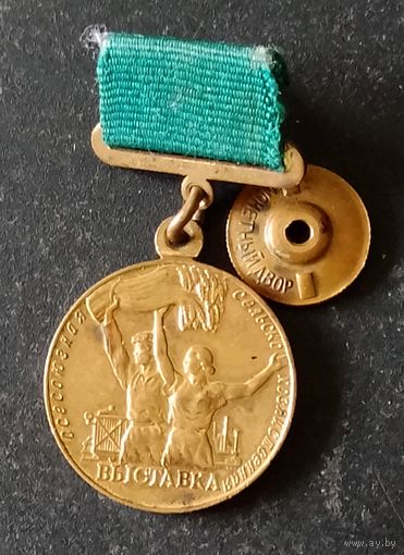 Медаль ВСХВ /  СССР, СельскоХозяйственная выставка, гайка Монетный двор