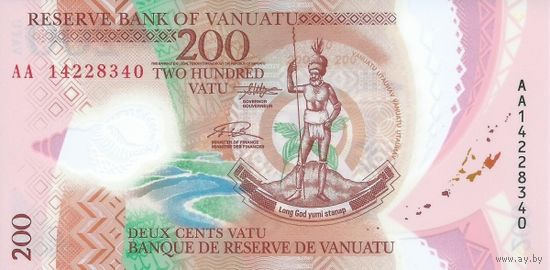 Вануату 200 вату образца 2014 года UNC p12