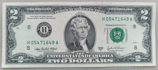 США.2 доллара 2003г.H