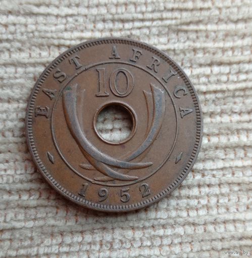 Werty71 Британская Восточная Африка 10 центов 1952 Бивни