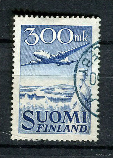Финляндия - 1950 - Авиация - [Mi. 384] - полная серия - 1 марка. Гашеная.  (Лот 190AK)