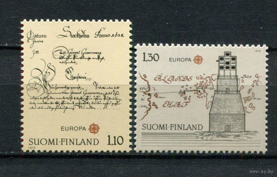 Финляндия - 1979 - Европа (C.E.P.T.) - История почты - [Mi. 842-843] - полная серия - 2 марки. MNH.  (Лот 171AY)