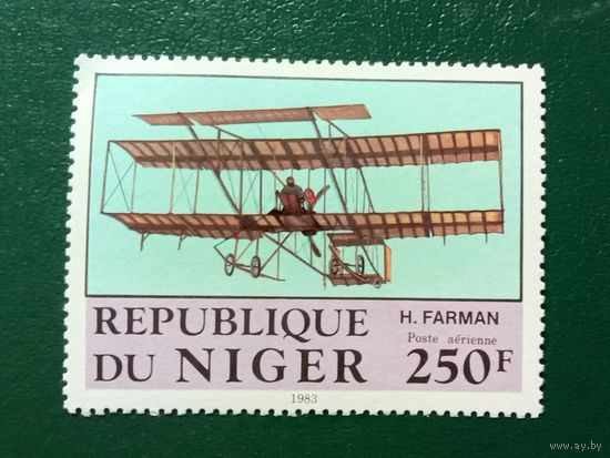 Марка Республика Нигер 1983 Самолёт чистая