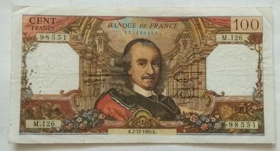 Франция 100 франков 1965 г.