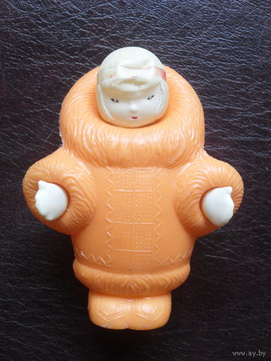 Кукла целлулоид,полиэтилен. Чукча якутка эскимоска клеймо РХК.13 см.
