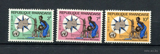 Руанда - 1964 - Всемирный метеорологический день - [Mi. 52-54] - полная серия - 3 марки. MNH.