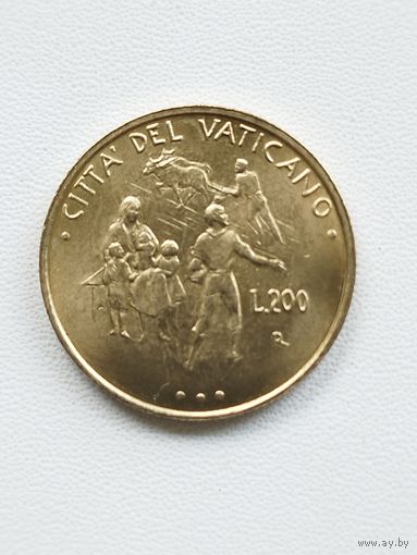 Ватикан 200 лир 1995 год