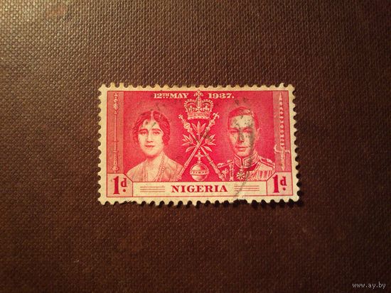 Британская Нигерия 1937 г.Король Георг VI и королева Елизавета./43а/