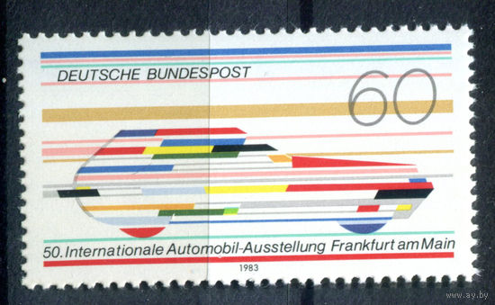 Германия (ФРГ) - 1983г. - Международная автомобильная выставка - полная серия, MNH с дефектом клея и отпечатком [Mi 1182] - 1 марка