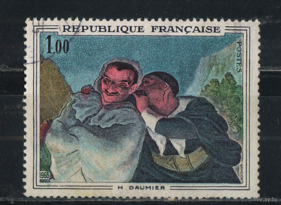 Франция 1966 Оноре Домье Картина Криспен и Скапен #1557