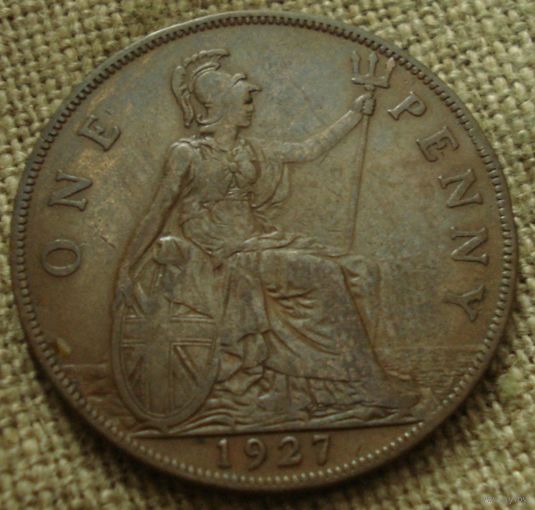 1 пенни 1927 Британия