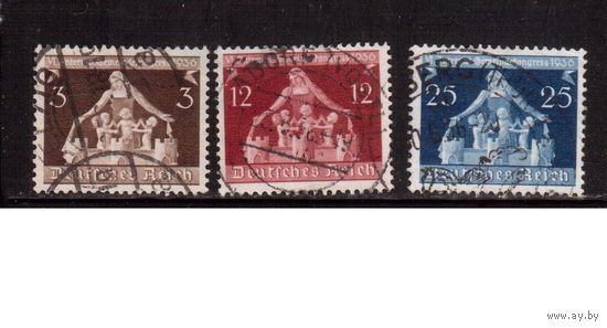 Германия-1936,(Мих.617-620)  гаш. , Конгресс, 3 марки