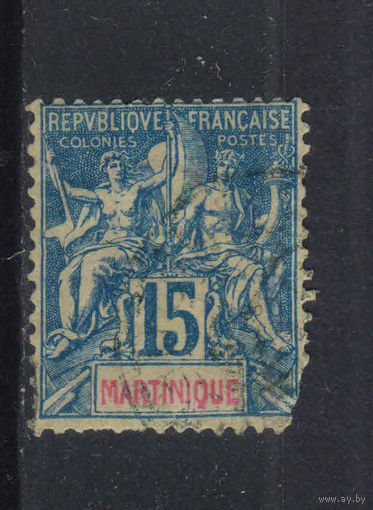 Fr Колонии Мартиника 1892 Вып Мореплавание и торговля Стандарт #31