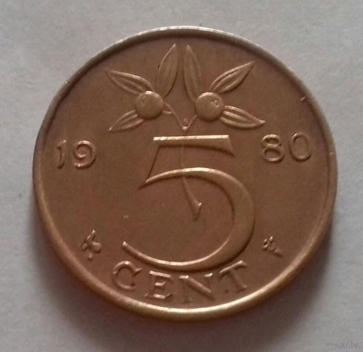 5 центов, Нидерланды  1980, 1979 г.