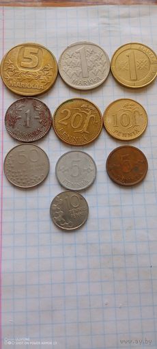 Финляндия сборный лот монет