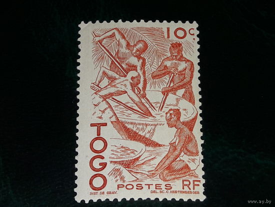 Французское Того 1947 Этнография. Производство пальмового масла. Чистая марка