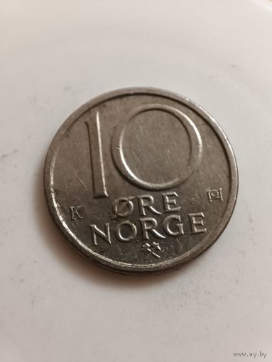 Норвегия 10 эре 1985 год