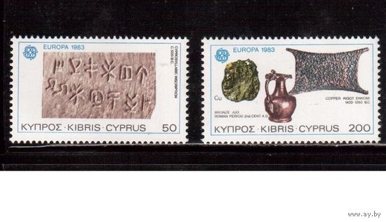 Кипр-1983, (Мих.582-583)  ** ,   Искусство, Культура