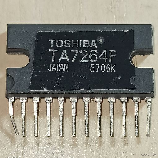 TA7264P. 2 x 5,8 Вт (4 Ом). Двухканальный/одноканальный мостовой усилитель мощности низкой частоты. Toshiba Japan. TA7264