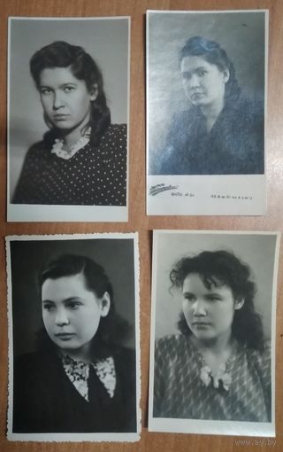 Фото девушек-студенток начала 1950-х. 4 фото. 8х14 см. Цена за все.