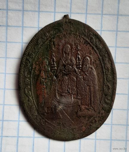 Медальон большой  Св.Антоний и Феодосий Печерские