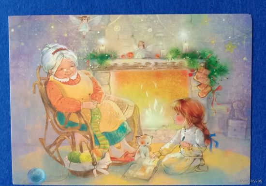 Волшебство на Рождество на открытке Е.Бабок