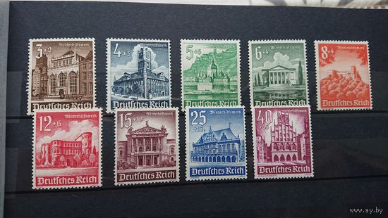 Германия Третий рейх 1940 Зимняя помощь Архитектура (Мих.751-759) **, полная серия, 9 марок.