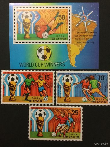 Чемпионат мира по футболу в Аргентине. КНДР, 1978, блок+серия