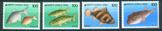 Корея 1990 Рыбы 2м MNH **