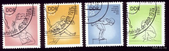 4 марки 1975 год ГДР Детская спартакиада 2065-2068