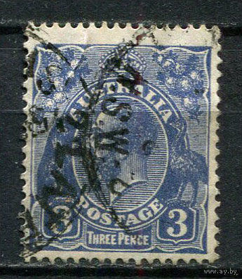 Австралия - 1926/1930 - Георг V 3Р - [Mi.75XCII] - 1 марка. Гашеная.  (Лот 17EW)-T25P3