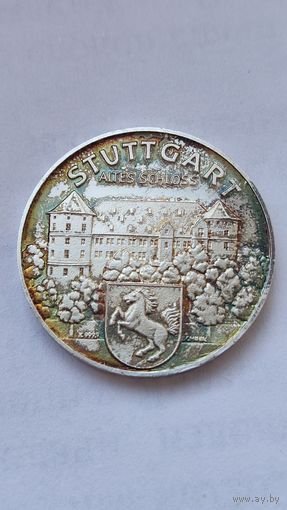 Настольная медаль Германия серебро 999.9
