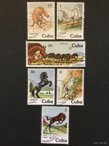 Мустанги. Куба,1981, серия 6 марок